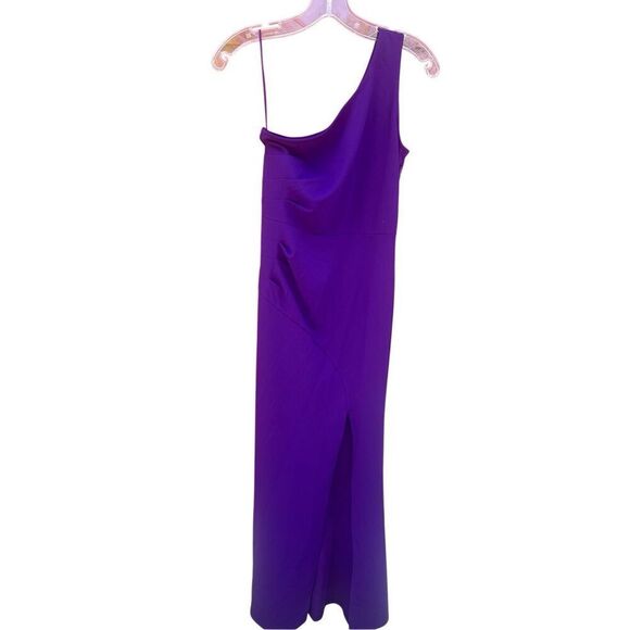 Mushare Purple Maxi One shoulder Dress Sz M NWT - Picture 1 of 7